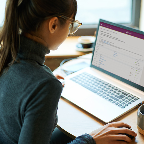 Latinx female high school student completing online lesson - Connections Academy