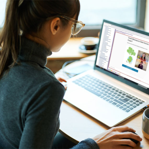 Latinx female high school student completing online lesson - Connections Academy