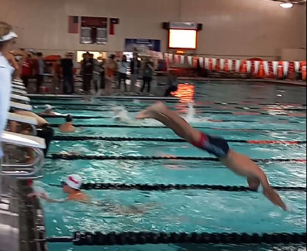 Humam diving into a pool