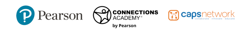 Pearson, Connections Academy, and CAPS Network logos