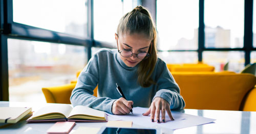 A high school student taking AP classes. 